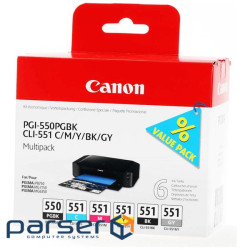 Картридж Canon PGI-550/CLI-551 Multipack BK,C,M,Y,GY (6496B005)
