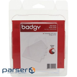Clear plastic card Badgy 0.76 mm Cards Thick, 100 pcs (CBGC0030W)