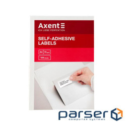 Етикетка самоклеюча Axent 105x74,6 (8 на листі) с/кл (100 листів) (2462-A)