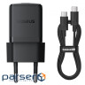 Wall Charger Baseus Palm Fast Charger Type-C 30W (With Cable Type-C to Type-C 60W (P10111605113-01)