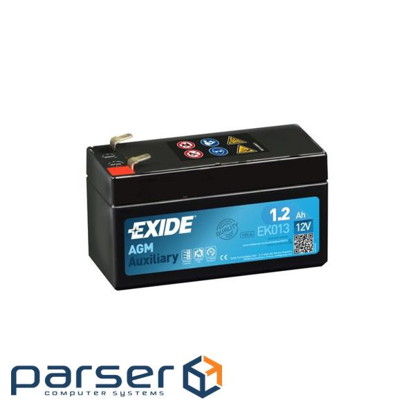 Акумулятор автомобільний EXIDE START-STOP AGM 1,2Ah (+/-) (18CCA) (EK013)