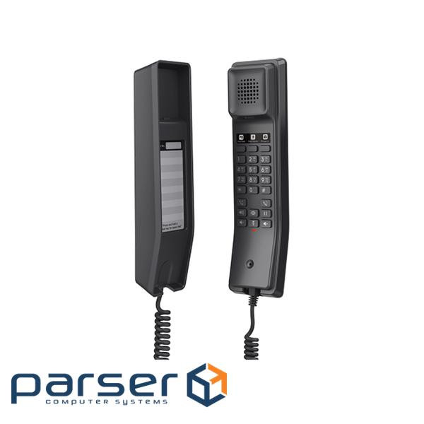 Grandstream GHP611W, Black Compact Hotel IP Phones, 2 lines, 2 SIP accounts, One 10/100 Mbsps Ethern