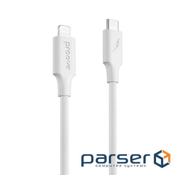 Кабель Proove Striped Silicone Type-C to Lightning (1m) white (CCSS00002102 white)