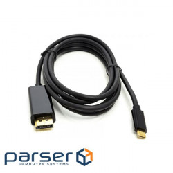 Кабель мультимедійний PowerPlant USB Type-C 3.1 Thunderbolt 3 (M) to DisplayPort (M) 1.8m (CA911844)