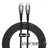 Кабель Baseus Glimmer Series Fast Charging Type-C to Type-C 100W (2m) black (CADH000801)