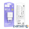 Мережевий зарядний пристрій HOCO C140A Smart single port QC3.0 charger (EU) White (6942007627795)