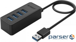 USB-хаб ORICO USB 3.0 4 порти (W5P-U3-100-BK-PR) (CA911264)