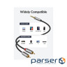 Аудіо кабель CableTime 3.5мм - 2x RCA, 3 м (CA914067) (CA914067)