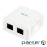 Комп'ютерна розетка Cablexpert RJ45x2 UTP, cat.5e (NCAC-2U5E-01)