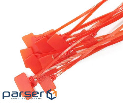 Стяжки нейлон з маркером 4х150mm червоні (100 шт). ).