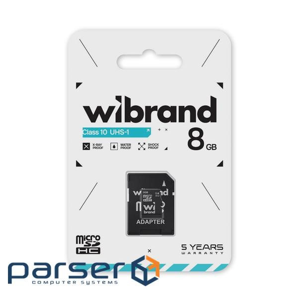 Карта пам&apos,яті Wibrand microSDHC Class 10 UHS-I, 8GB (microSDHC-Mb / 8)