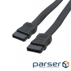 Cable SATA 7pin F/F, black, 40cm (S0972)