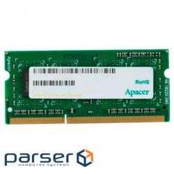 Memory is operational Apacer 4 GB SO-DIMM DDR3L 1600 MHz (DV.04G2K.KAM)