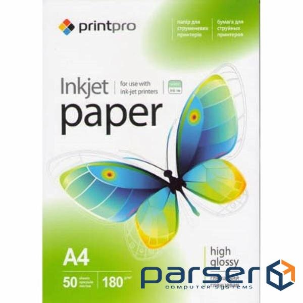 Фотопапір PrintPro A4 (PGE180050A4)