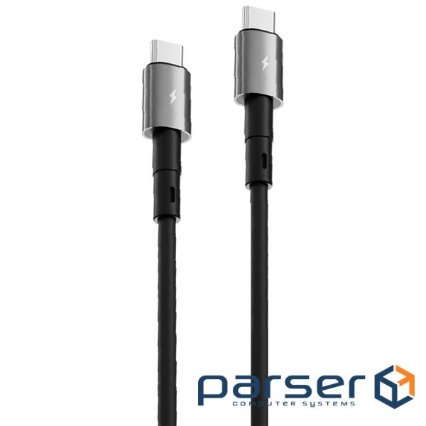 Кабель Proove Silicraft Type-C to Type-C 60W (1m) black (CCSC60002201)