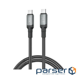 кабель XO NBQ264A High Power Braided Type-C to Type-C - 240W - 2m (Чорний) (NBQ264B_С_Black)