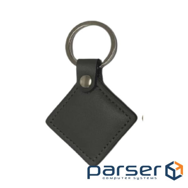 Брелок з чіпом Merlion MIFARE, 13.56MHz, MF-Leather, у шкіряному чохлі, gray (MF-L (MF-Leather gray)