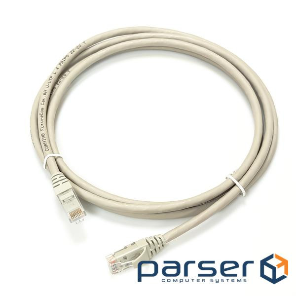 Патч-корд кат. 6A, 24AWG, RJ45-RJ45, сірий, 5 м, U/UTP, LSZH, Corning (UU001095270) , U/UTP, LSZH, Corning (UU001095270)