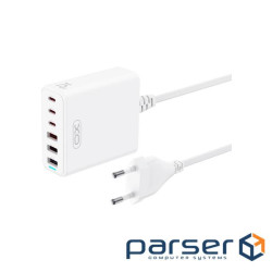 Зарядний пристрій XO L133 3xUSB-A + 3xUSB-C 75W White (L133.white)