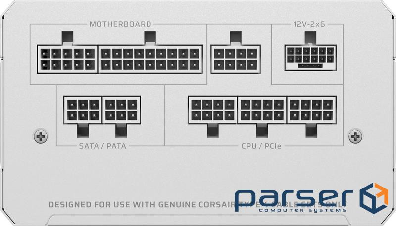 Блок живлення Corsair 1000W RM1000e ATX 3.1 White (CP-9020294-EU)