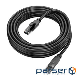 Патч-корд литий Borofone BUS01, UTP, RJ45, Cat.6, 5m, чорний, Cu (мідь) (Borofone BUS01 / 5м)