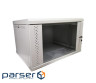 Шафа настінна Eserver 6U, 600х350х370 (Ш*Г*В), скло, сірий (ES-Е635G)