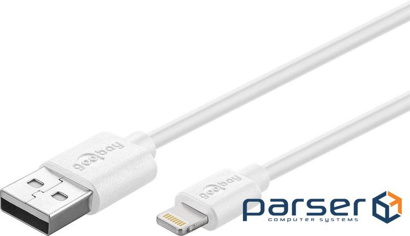 Кабель пристроїв USB2.0 A-Lightning M/M 2.0m,MFi 8pin Silver-Contact Sertific,білий (75.07.2907-1) (75.07.2907-1)