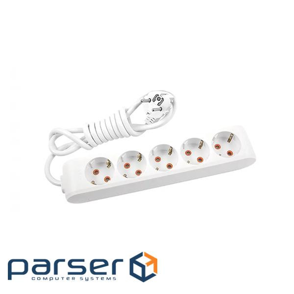 Подовжувач Panasonic X-tendia із заземленням 5 гнізд, 2 м, з захистними шторками, с (WLTB04522GR-UA) (WLTB04522GR-UA)