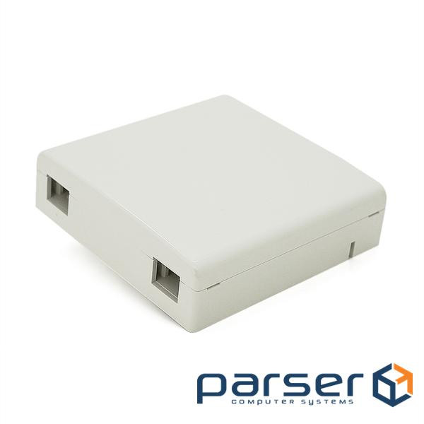 Розетка оптична Voltronic під адаптер SC (LC / Duplex), два порти, ABS пластик, металевий фі (VOL02) (VOL02)