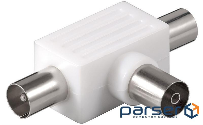 Перехідник антенний RF:Coaxial 1x2,F/M T-адаптер,білий (75.06.7219-100) (75.06.7219-100)