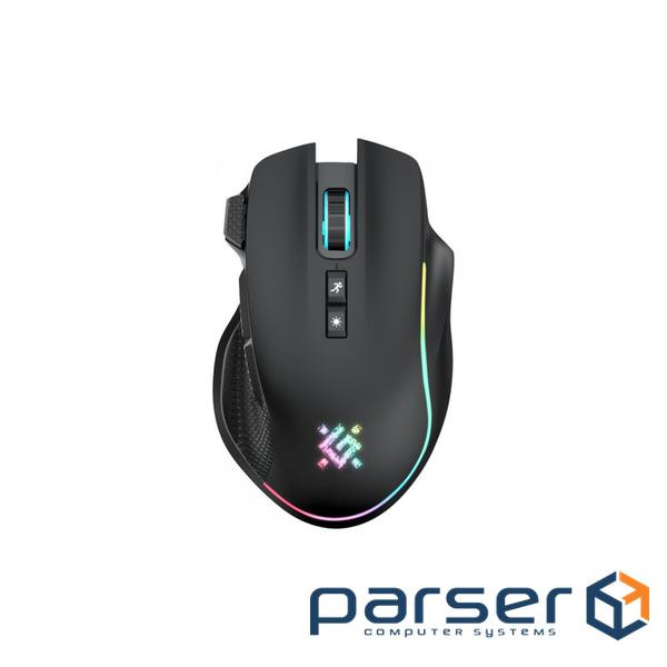 Мишка Defender Thunder GM-213, бездротова, ігрова, 8кн., 1600 dpi., 400 mAh, чорна (52213) (52213)