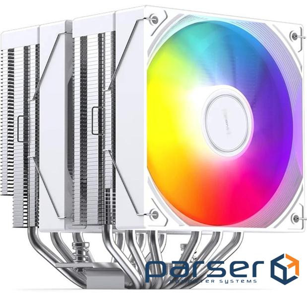Процесорний кулер JONSBO CB80 White (120mm/4pin/1800RPM/36Dba/6 тепл. трубки)