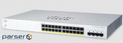24x 10/100/1000 PoE+ ports (382W PoE budget) + 4x 10G SFP+ Smart Switch (CBS220-24FP-4X-EU)