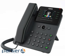 Телефон IP Fanvil V62G-Black 2xGE LAN, 12 SIP ліній, 21 DSS клавіш, VPN, SW Linux, PoE, 2.8" ко