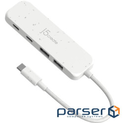 Хаб J5create JCH342EW-N USB-C на 2 USB-A/2 USB-C, білий