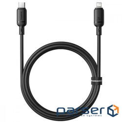 Кабель Baseus Foamed Silicone Fast Charging Type-C to Lightning 20W (2m) black (E0426A04)