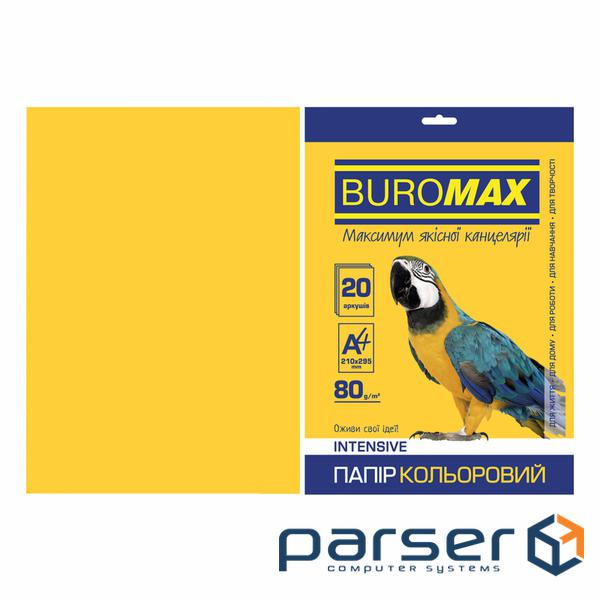 Папір Buromax А 4, 80g, INTENSIVE gold, 20sh (BM.2721320-23)
