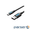 Дата кабель USB 2.0 AM to Mini 5P 0.5m black Vention (COMBD)