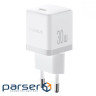 Зарядний пристрій Baseus Palm Fast Charger 1C 30W + Cable 1.0m Type-C 60W white (P10111605213-01)