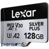 Карта пам"яті Lexar 128GB microSDXC class 10 UHS-I U3 V30 A2 Professional Silver (LMSSIPL128G-BNANG)