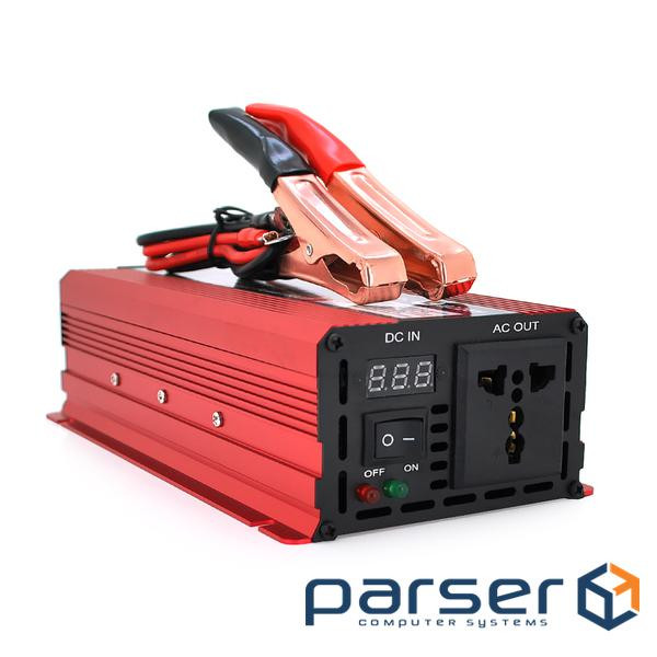 Інвертор напруги ST1600CP (DC:800W), 12 / 220V з апроксимованою синусоїдою, 1 універсальна розетка, ,