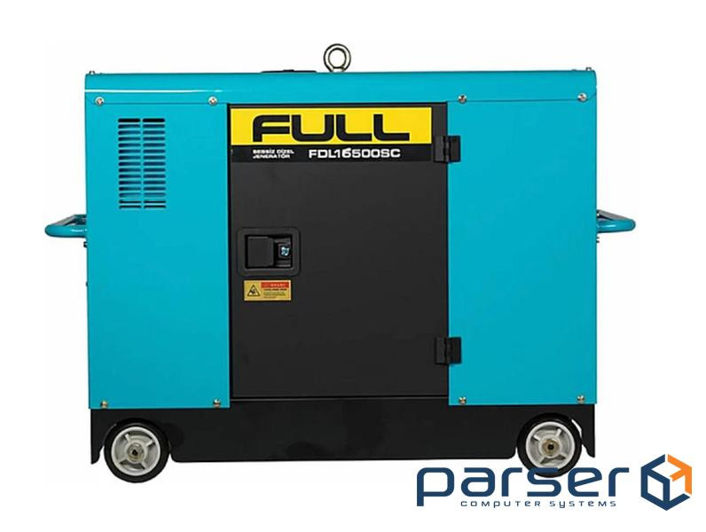 Генератор ДИЗЕЛЬНИЙ Full FDL16500SC 12кВт (16,25KVA), 292FA, однофазний 220V, 50Hz, повітряне охолод 