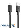 Кабель Proove Striped Silicone Lightning (1m) black (CCSS00001101 black)
