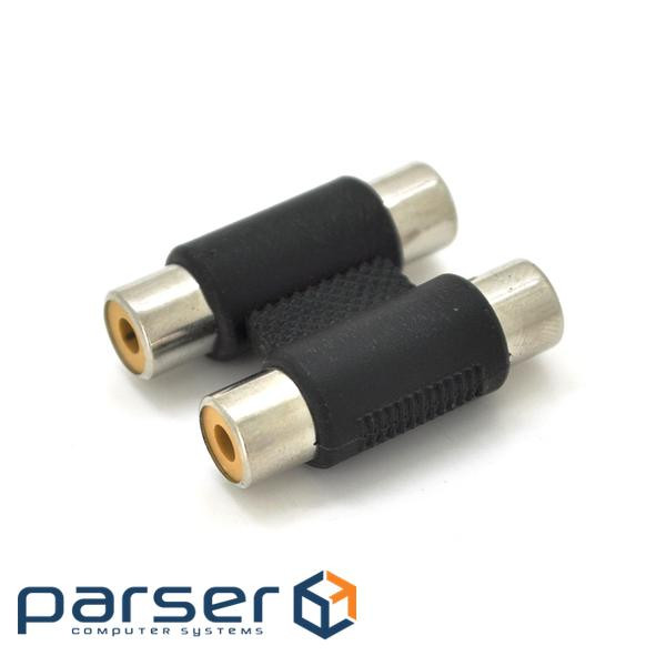 Спліттер VOLTRONIC 2хRCA (мама)/2хRCA (мама), Black, пластик ,Q100 (YT-S-RCA 2(F)/2(F))