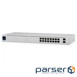 Network switch Cisco SG350X-48-K9-EU Тип - управляемый 3-го уровня, форм-фактор - в стойку, количество портов - 54, порты - SFP+, Gigabit Ethernet, комбинированный, возможность удаленного управления - управляемый, коммутационная способность - 176 Гбит/ с, размер таблицы МАС-адресов - 64000 Кб, корпус - Металический, 48x10/ 100/ 1000TX, 2хSFP+ Ubiquiti USW-16-POE