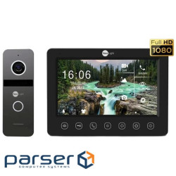 Комплект відеодомофона Neolight NeoKIT FHD Pro B/Graphite: відеодомофон 7'' з детектором руху та 2