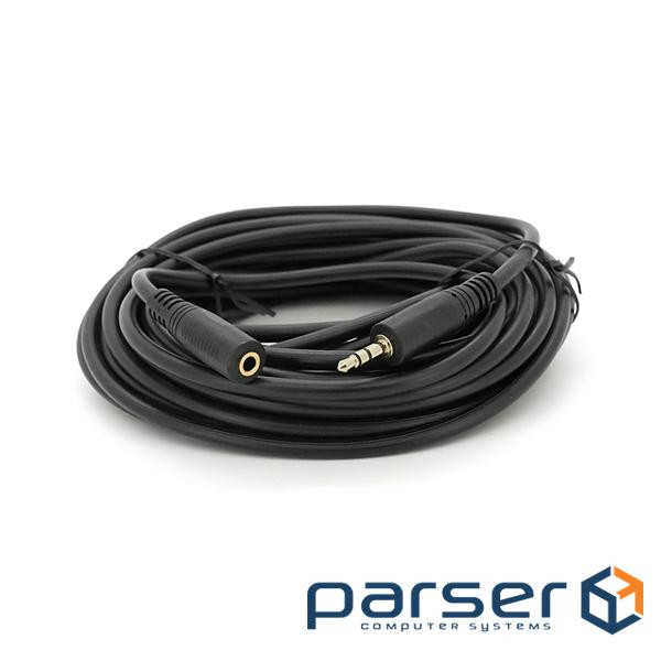 Подовжувач Audio DC3.5 тато-мама 10.0м, GOLD Stereo Jack, (круглий) Blac (YT-AUXCCA(M) / (F)-10.0-B)