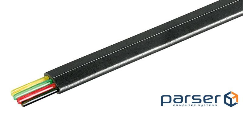 Кабель телефонний у бухті FreeEnd Telephone, 100m 4жилы AWG30 Flat 100% Cu, HQ, черны (75.05.0253-4)