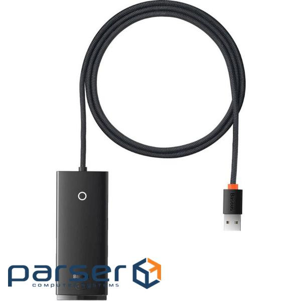 Концентратор Baseus Lite Series 4-Port USB-A HUB Adapter (USB-A to 4 x USB 3.0) 1 м Bl (WKQX030101)