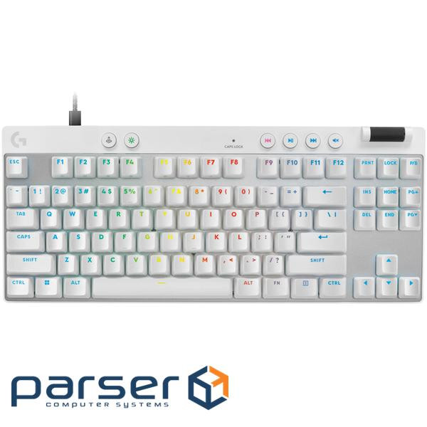 LOGITECH G PRO X TKL RAPID Gaming Keyboard - WHITE - US INT"L - USB - N/A - EMEA28i-935 (920-013242)